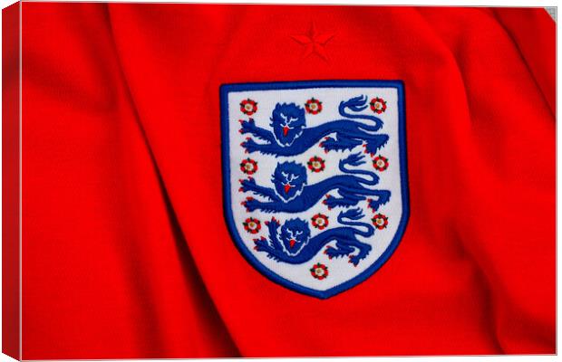 England Three Lions Shirt Badge Canvas Print by Andy Evans Photos