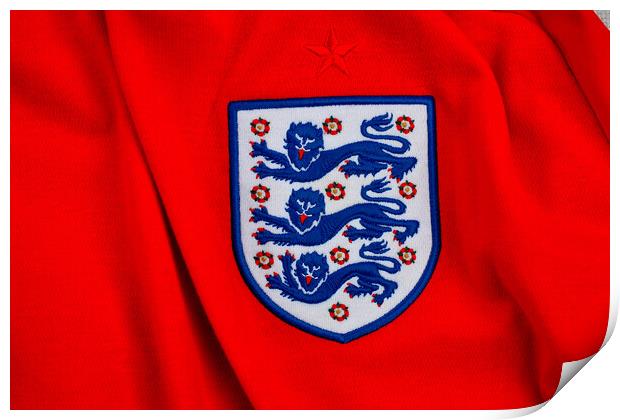 England Three Lions Shirt Badge Print by Andy Evans Photos