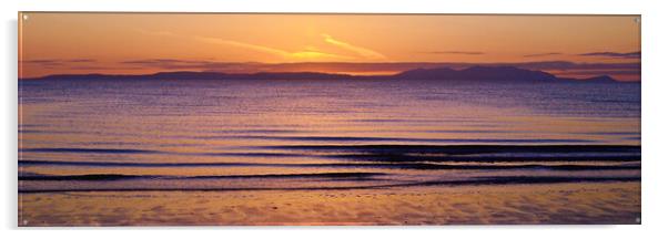 Scottish coastal sunset, Prestwick and Arran Acrylic by Allan Durward Photography