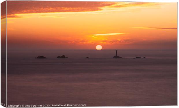 Land's End Sunset Canvas Print by Andy Durnin