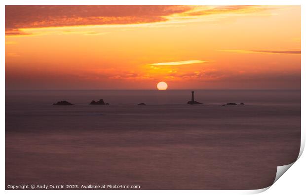 Land's End Sunset Print by Andy Durnin