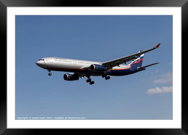 Aeroflot Airbus A330-343 Framed Mounted Print by David Pyatt