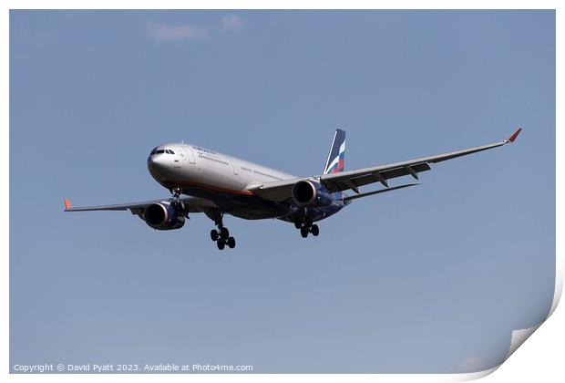 Aeroflot Airbus A330 Print by David Pyatt