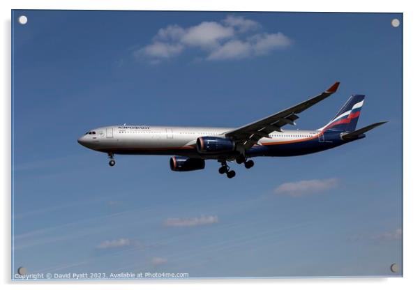 Aeroflot Airbus A330-343  Acrylic by David Pyatt