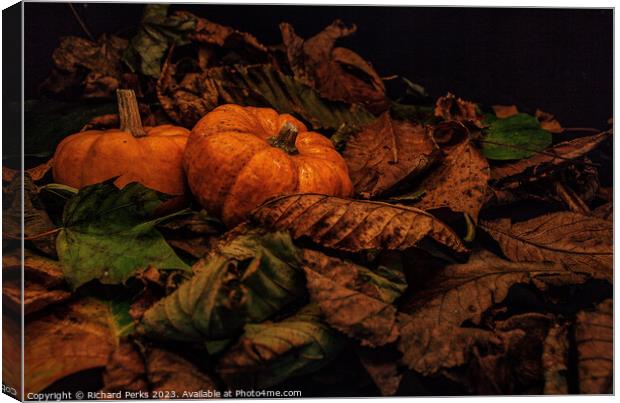 Autumn Pumpkins Canvas Print by Richard Perks