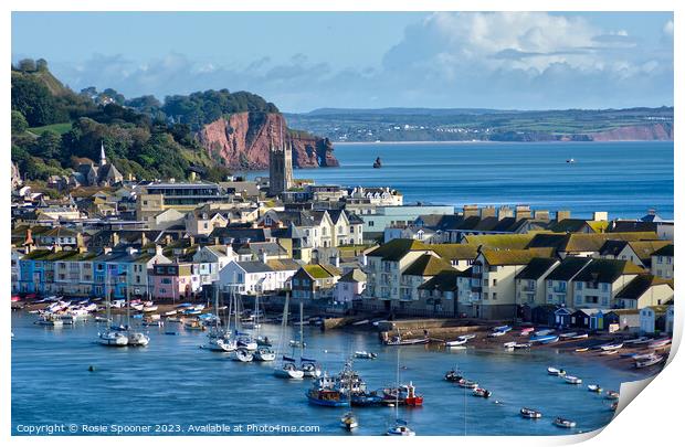 Teignmouth View across The River Teign Print by Rosie Spooner