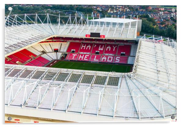 Haway The Lads Acrylic by Apollo Aerial Photography