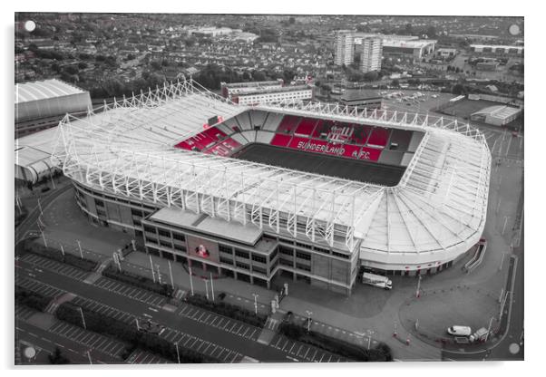 Stadium of Light Red Acrylic by Apollo Aerial Photography