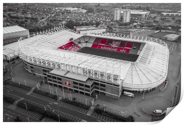 Stadium of Light Red Print by Apollo Aerial Photography