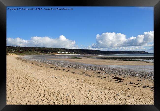 Port Eynon Bay linked with Horton Gower AONB  Framed Print by Nick Jenkins