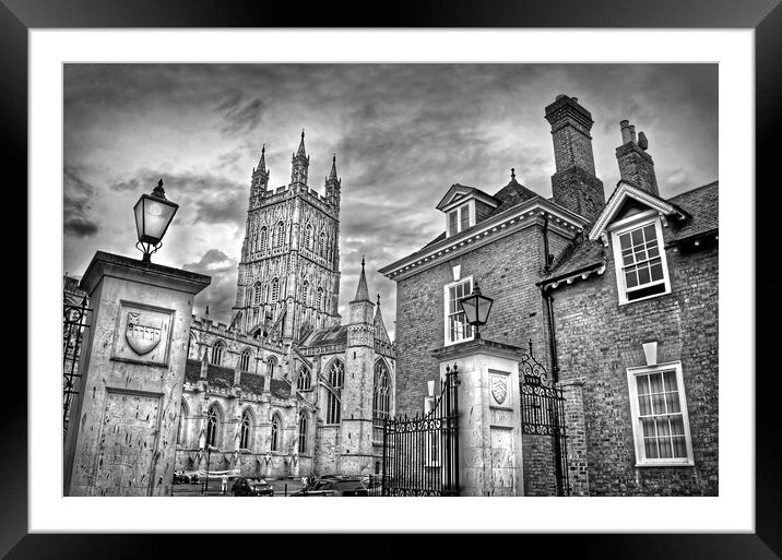 Entrance to Gloucester Cathedral   Framed Mounted Print by Darren Galpin