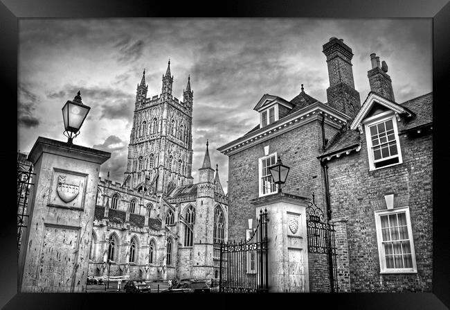 Entrance to Gloucester Cathedral   Framed Print by Darren Galpin