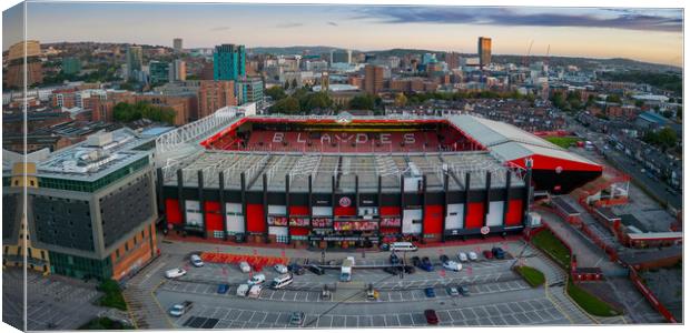 Bramall Lane Aerial View Canvas Print by Apollo Aerial Photography