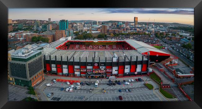 Bramall Lane Aerial View Framed Print by Apollo Aerial Photography