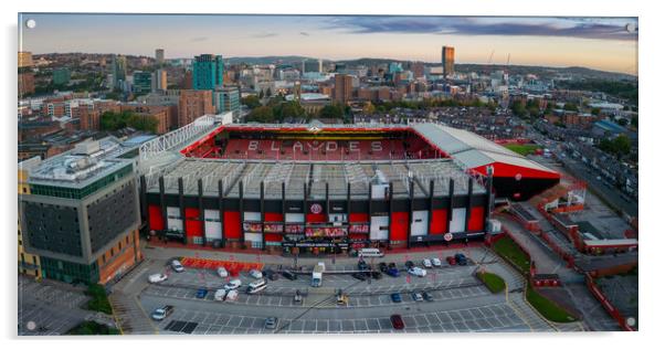 Bramall Lane Aerial View Acrylic by Apollo Aerial Photography