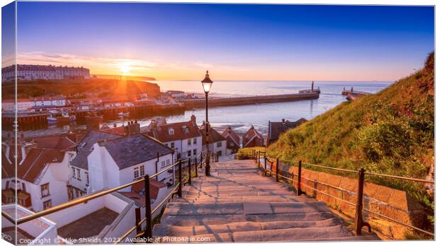 Whitby's 199 Steps Canvas Print by Mike Shields