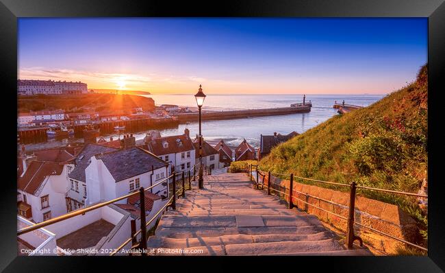 Whitby's 199 Steps Framed Print by Mike Shields