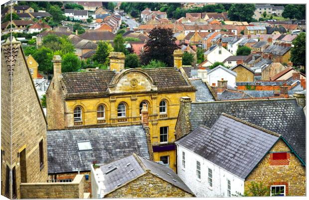 The Town Of Ilminster Canvas Print by Alison Chambers