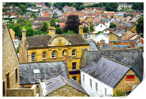 The Town Of Ilminster Print by Alison Chambers