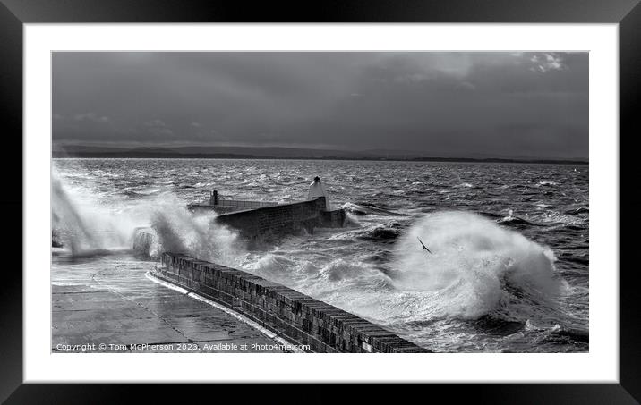 Rough Seas at Moray Firth Framed Mounted Print by Tom McPherson
