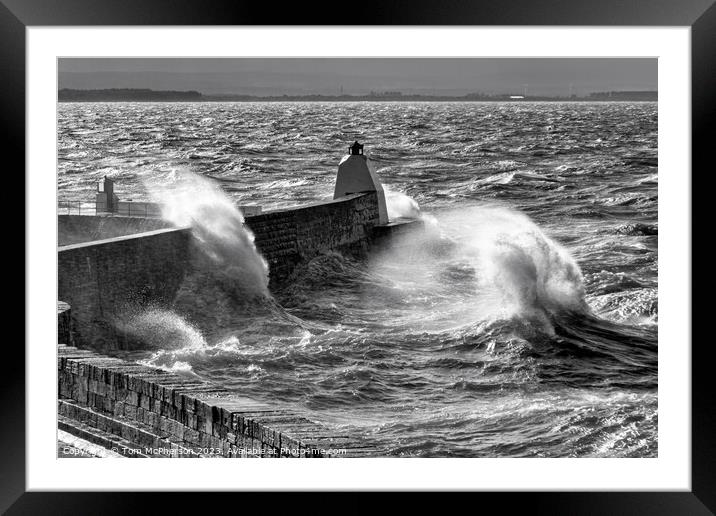 Rough Seas at Burghead Framed Mounted Print by Tom McPherson