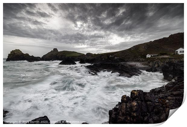 Kynance Cove in September Print by Andy Durnin