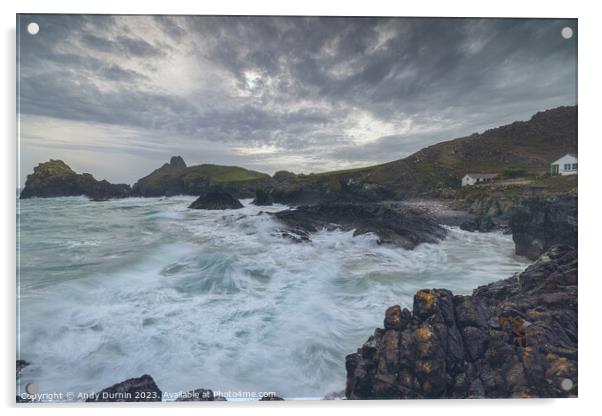 Kynance Cove in September Acrylic by Andy Durnin