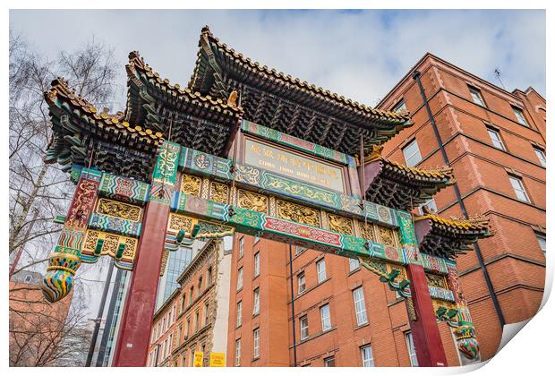 Arch at Manchester Chinatown Print by Jason Wells