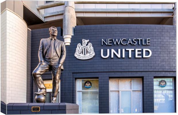 Sir Bobby Robson statue Newcastle United Canvas Print by STADIA 