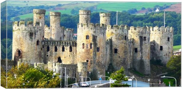 This famous Conwy castle Canvas Print by Mark Chesters