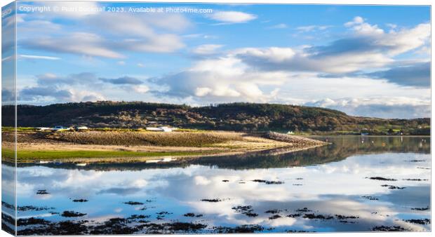 Tranquil Scene in Red Wharf Bay Anglesey pano Canvas Print by Pearl Bucknall