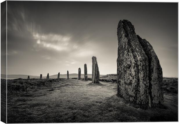 Ring Of Brodgar Canvas Print by Dave Bowman
