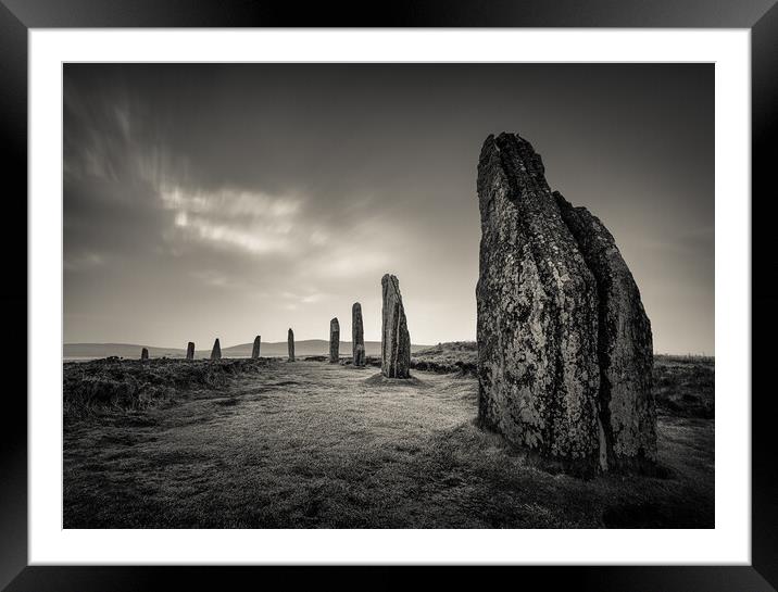 Ring Of Brodgar Framed Mounted Print by Dave Bowman