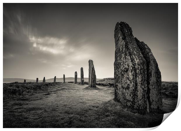Ring Of Brodgar Print by Dave Bowman