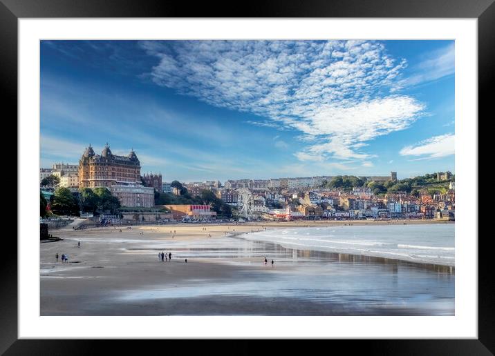 Scarborough South Sands Seafront Framed Mounted Print by Derek Beattie
