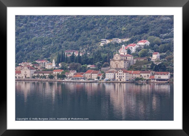 Bay of Kotor, Montenegro  Framed Mounted Print by Holly Burgess