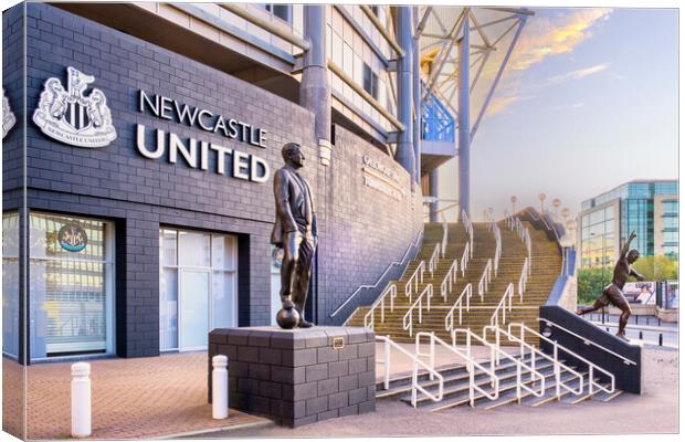 Alan Shearer and Bobby Robson Newcastle United Canvas Print by STADIA 