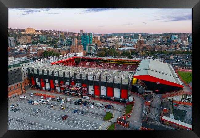 Bramall Lane Aerial View Framed Print by Apollo Aerial Photography