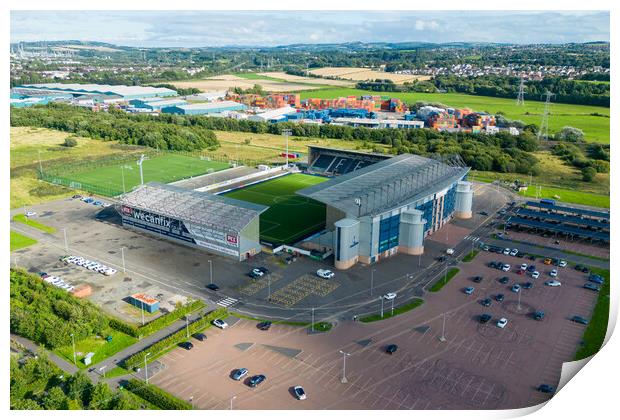 Falkirk Stadium Print by Apollo Aerial Photography