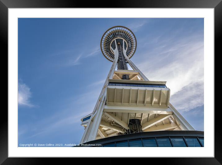 The Space Needle looking up, Seattle, Washington, USA Framed Mounted Print by Dave Collins
