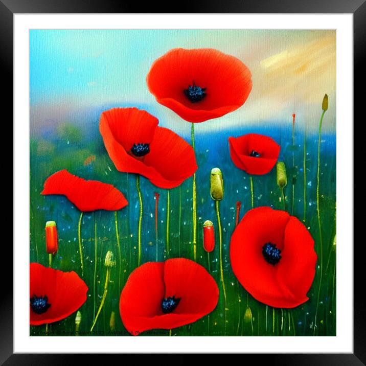 Red Poppies  Framed Mounted Print by Beryl Curran