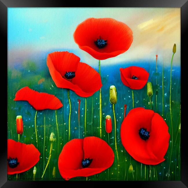 Red Poppies  Framed Print by Beryl Curran