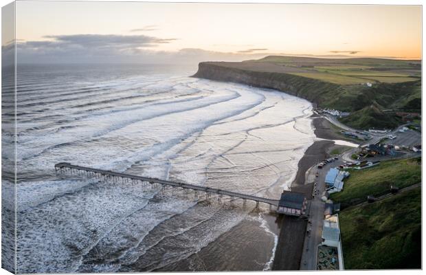 A saltburn by the sea Sunrise Canvas Print by Apollo Aerial Photography