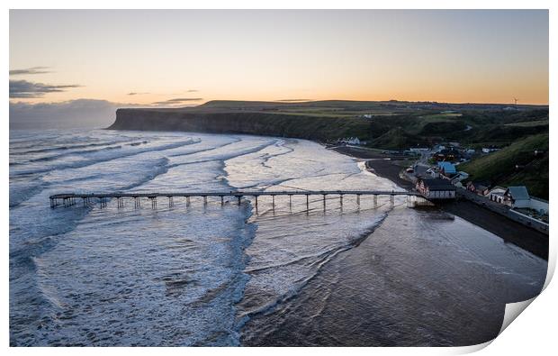 Saltburn By The Sea Print by Apollo Aerial Photography