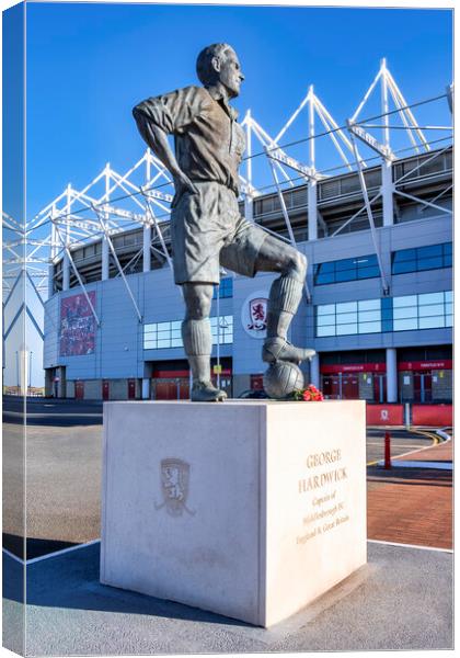 George Hardwick Statue Middlesbrough FC Canvas Print by STADIA 