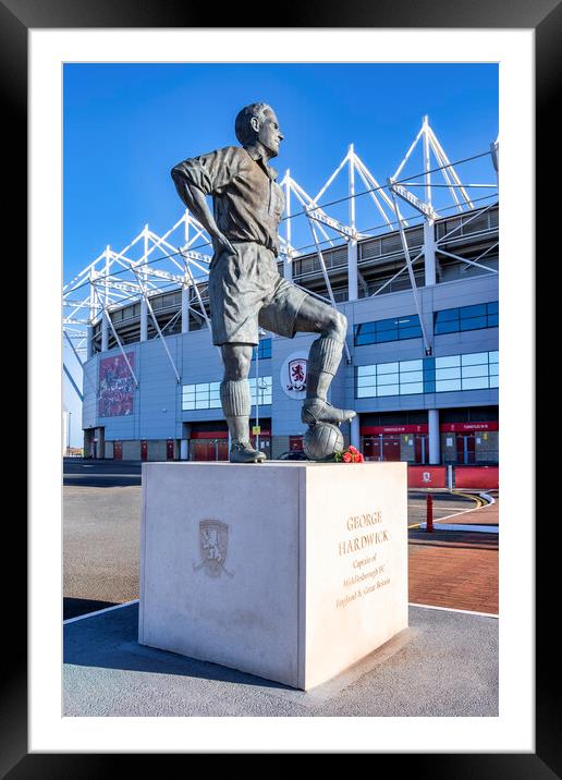 George Hardwick Statue Middlesbrough FC Framed Mounted Print by STADIA 