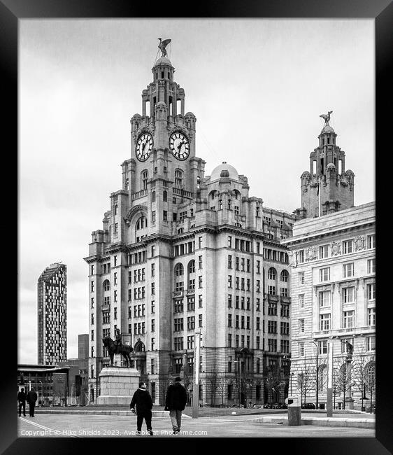 Royal Liver Building Framed Print by Mike Shields