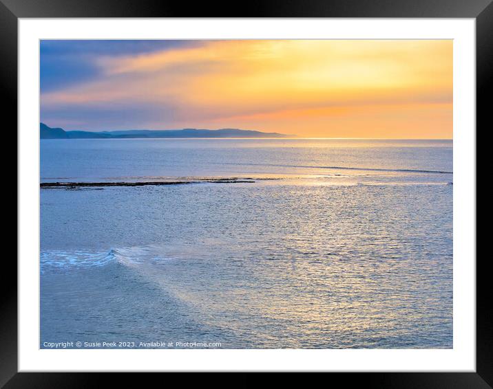Lyme Bay on a Calm October Morning Framed Mounted Print by Susie Peek