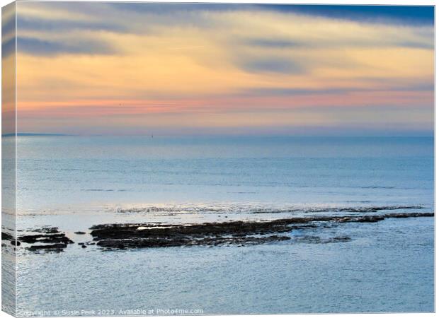 Lyme Bay on a Calm October Morning Canvas Print by Susie Peek