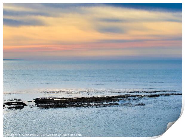 Lyme Bay on a Calm October Morning Print by Susie Peek